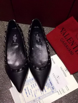 Valentino Leather Flat VT662 Black Valentino Leather Flat VT662 Black