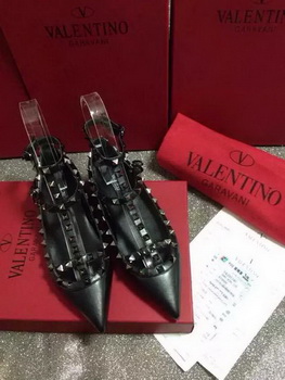 Valentino Leather Flat VT663 Black Valentino Leather Flat VT663 Black