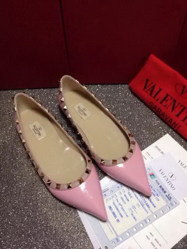 Valentino Leather Flat VT666 Pink Valentino Leather Flat VT666 Pink