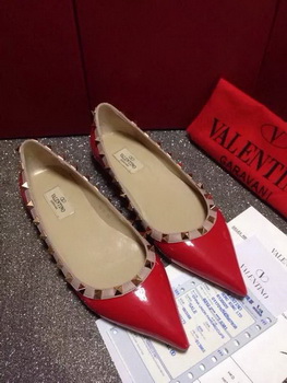 Valentino Leather Flat VT666 Red Valentino Leather Flat VT666 Red
