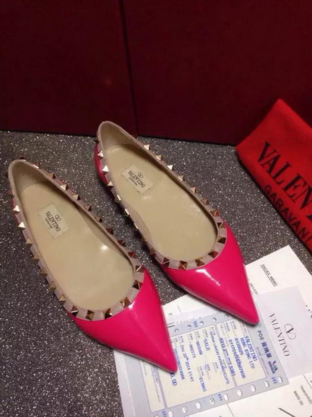 Valentino Leather Flat VT666 Rose Valentino Leather Flat VT666 Rose