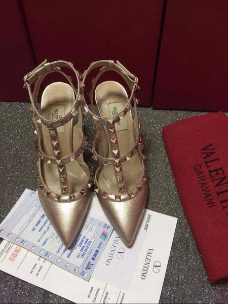 Valentino Leather Pump VT585 Gold Valentino Leather Pump VT585 Gold