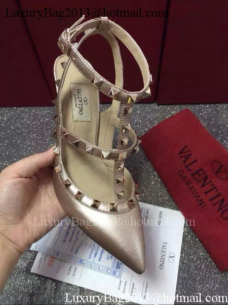 Valentino Leather Pump VT585 Gold Valentino Leather Pump VT585 Gold