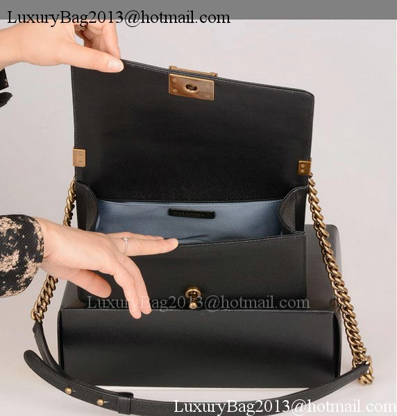 Boy Chanel Flap Shoulder Bag Black Original Cannage Pattern A67086 Gold Boy Chanel Flap Shoulder Bag Black Original Cannage Pattern A67086 Gold