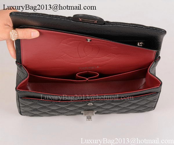 Chanel Classic Flap Bag Black Calfskin Leather A30226 Silver Chanel Classic Flap Bag Black Calfskin Leather A30226 Silver