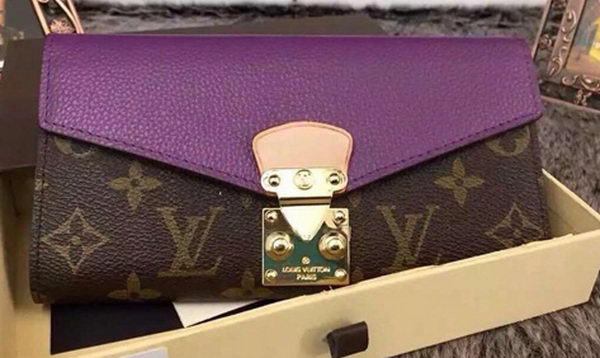 Louis Vuitton Monogram Canvas PALLAS WALLET M58414 Purple Louis Vuitton Monogram Canvas PALLAS WALLET M58414 Purple