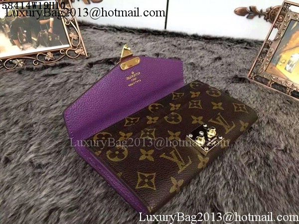 Louis Vuitton Monogram Canvas PALLAS WALLET M58414 Purple Louis Vuitton Monogram Canvas PALLAS WALLET M58414 Purple