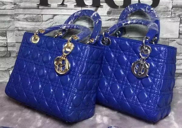 Dior Small Lady Dior Bag Sheepskin Leather CD6322 Blue Dior Small Lady Dior Bag Sheepskin Leather CD6322 Blue