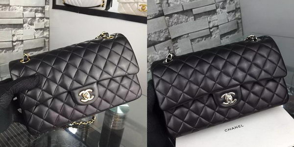 Chanel 2.55 Series Flap Bag Lambskin Leather A5024 Black Chanel 2.55 Series Flap Bag Lambskin Leather A5024 Black