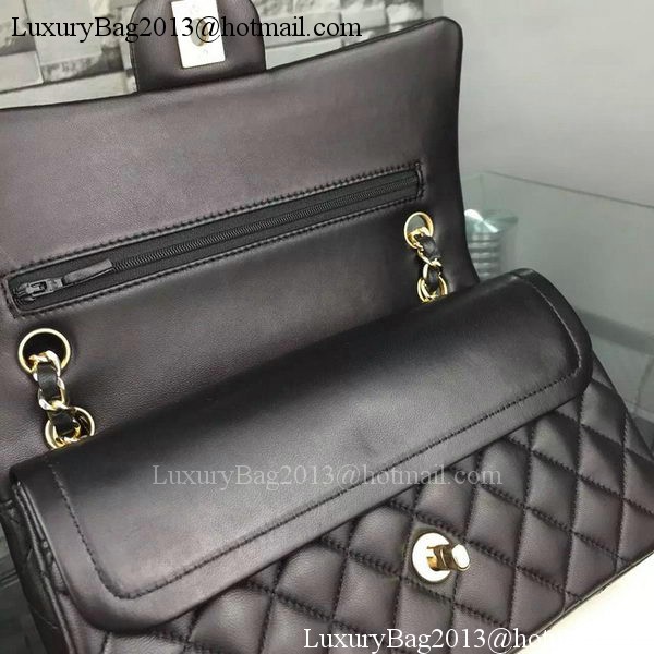 Chanel 2.55 Series Flap Bag Lambskin Leather A5024 Black Chanel 2.55 Series Flap Bag Lambskin Leather A5024 Black