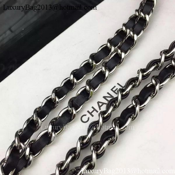 Chanel 2.55 Series Flap Bag Lambskin Leather A5024 Black Chanel 2.55 Series Flap Bag Lambskin Leather A5024 Black