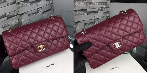 Chanel 2.55 Series Flap Bag Lambskin Leather A5024 Burgundy Chanel 2.55 Series Flap Bag Lambskin Leather A5024 Burgundy