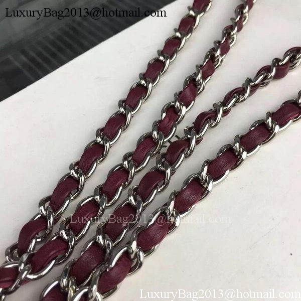 Chanel 2.55 Series Flap Bag Lambskin Leather A5024 Burgundy Chanel 2.55 Series Flap Bag Lambskin Leather A5024 Burgundy