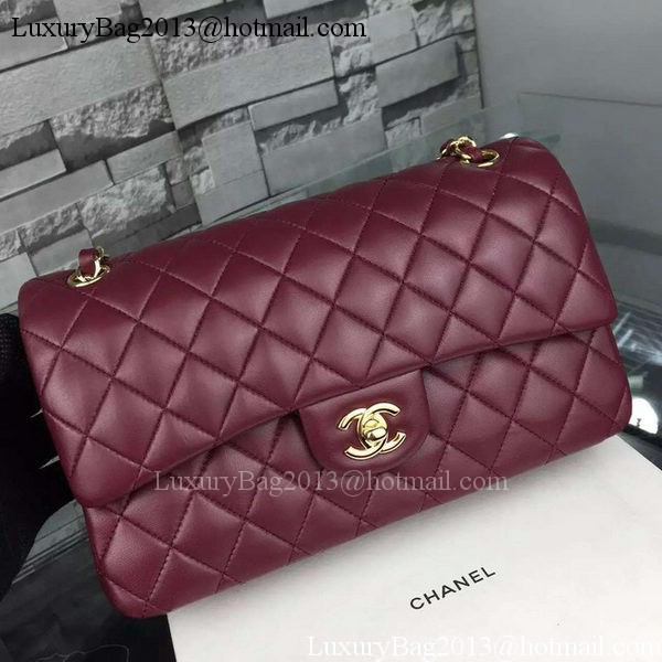 Chanel 2.55 Series Flap Bag Lambskin Leather A5024 Burgundy Chanel 2.55 Series Flap Bag Lambskin Leather A5024 Burgundy