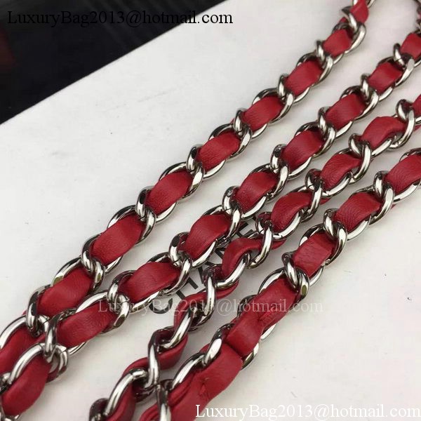 Chanel 2.55 Series Flap Bag Lambskin Leather A5024 Red Chanel 2.55 Series Flap Bag Lambskin Leather A5024 Red
