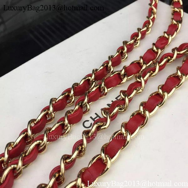 Chanel 2.55 Series Flap Bag Lambskin Leather A5024 Red Chanel 2.55 Series Flap Bag Lambskin Leather A5024 Red