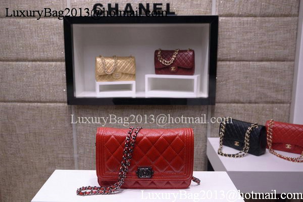 Boy Chanel mini Flap Bags Bright Cannage Pattern A33815 Red Boy Chanel mini Flap Bags Bright Cannage Pattern A33815 Red
