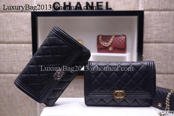 Boy Chanel mini Flap Bags Cannage Pattern A33815 Black Boy Chanel mini Flap Bags Cannage Pattern A33815 Black