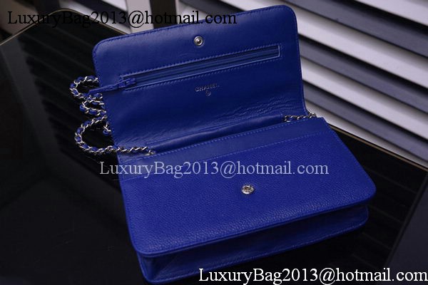 Chanel Flap Shoulder Bag Cavier Leather A33817 Blue Chanel Flap Shoulder Bag Cavier Leather A33817 Blue