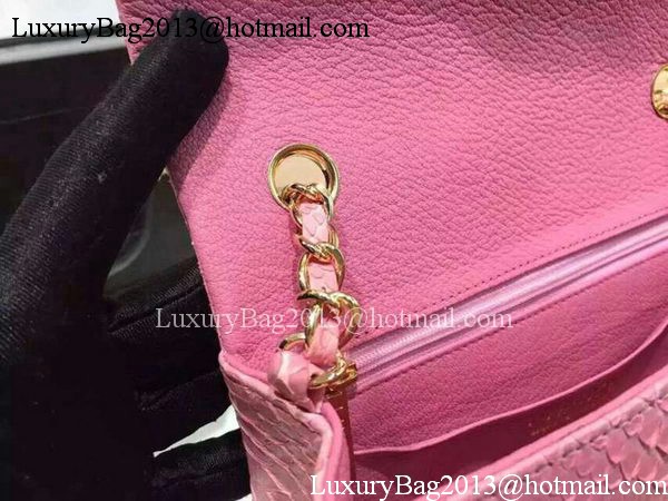 Chanel mini Classic Flap Bag Original Snake Leather A1116 Pink Chanel mini Classic Flap Bag Original Snake Leather A1116 Pink