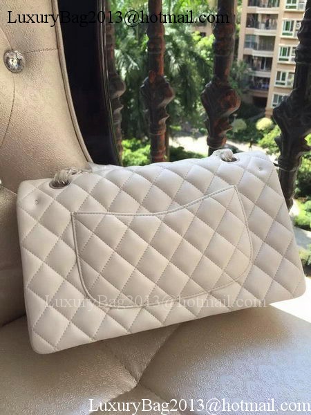 Chanel 2.55 Series Flap Bag Original Lambskin Leather A1112 White Chanel 2.55 Series Flap Bag Original Lambskin Leather A1112 White