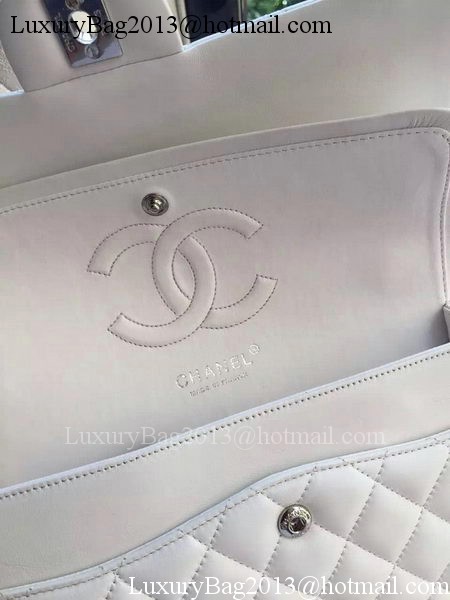 Chanel 2.55 Series Flap Bag Original Lambskin Leather A1112 White Chanel 2.55 Series Flap Bag Original Lambskin Leather A1112 White