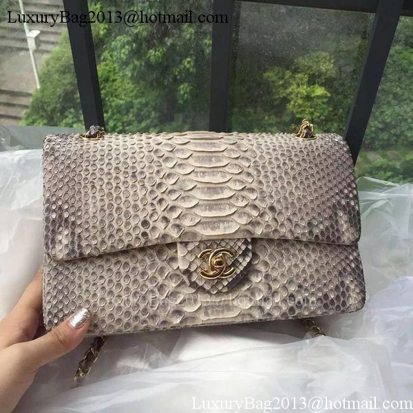 Chanel 2.55 Series Flap Bags OffWhite Pink Original Python Leather A1112SA Gold Chanel 2.55 Series Flap Bags OffWhite Pink Original Python Leather A1112SA Gold