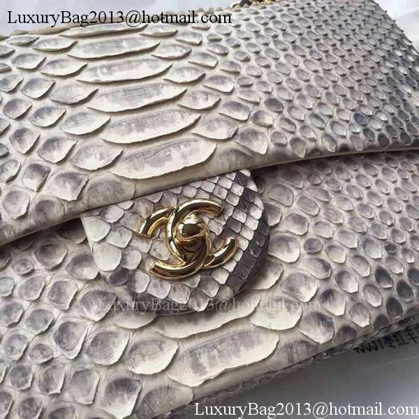 Chanel 2.55 Series Flap Bags OffWhite Pink Original Python Leather A1112SA Gold Chanel 2.55 Series Flap Bags OffWhite Pink Original Python Leather A1112SA Gold