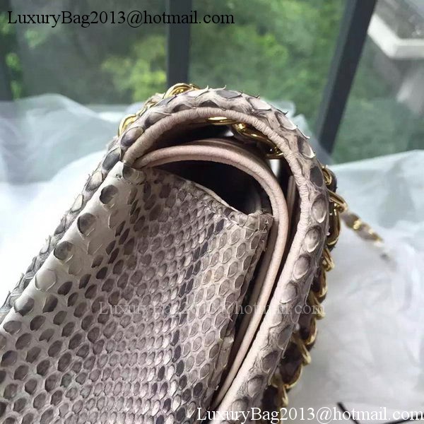 Chanel 2.55 Series Flap Bags OffWhite Pink Original Python Leather A1112SA Gold Chanel 2.55 Series Flap Bags OffWhite Pink Original Python Leather A1112SA Gold