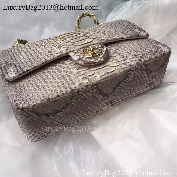 Chanel 2.55 Series Flap Bags OffWhite Pink Original Python Leather A1112SA Gold Chanel 2.55 Series Flap Bags OffWhite Pink Original Python Leather A1112SA Gold