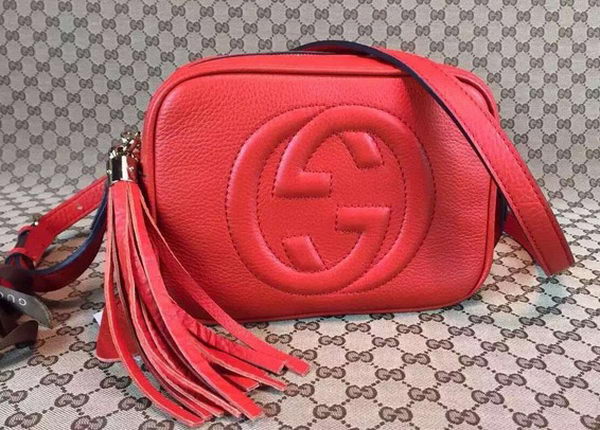 Gucci Soho Calfskin Leather Disco Bag 308364 Red Gucci Soho Calfskin Leather Disco Bag 308364 Red