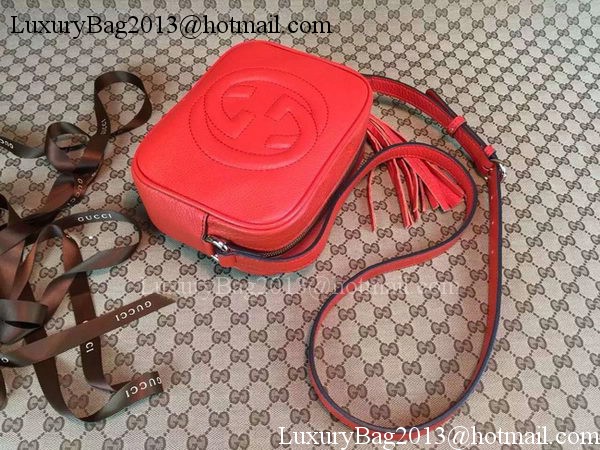 Gucci Soho Calfskin Leather Disco Bag 308364 Red Gucci Soho Calfskin Leather Disco Bag 308364 Red