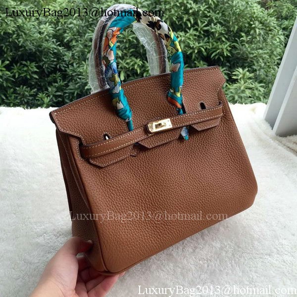 Hermes Birkin 25CM Tote Bag Litchi Leather H25T Brown Hermes Birkin 25CM Tote Bag Litchi Leather H25T Brown