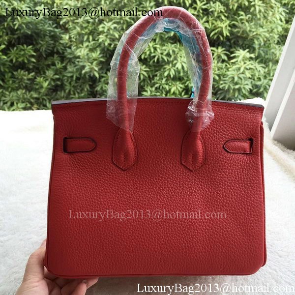 Hermes Birkin 25CM Tote Bag Litchi Leather H25T Red Hermes Birkin 25CM Tote Bag Litchi Leather H25T Red