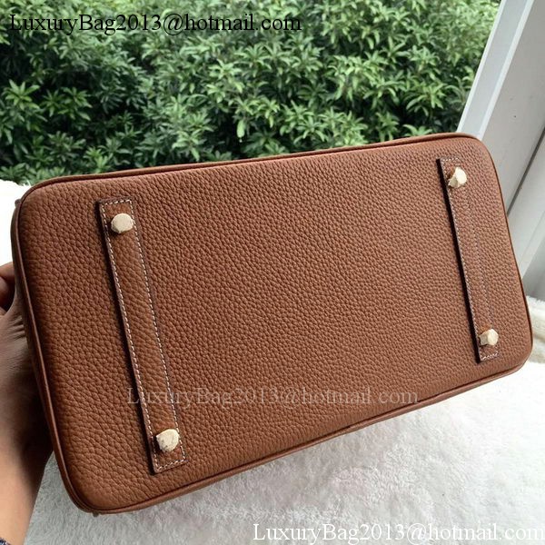 Hermes Birkin 35CM Tote Bag Brown Litchi Leather BK35 Gold Hermes Birkin 35CM Tote Bag Brown Litchi Leather BK35 Gold