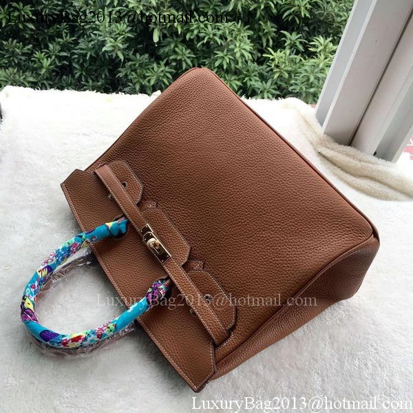 Hermes Birkin 35CM Tote Bag Brown Litchi Leather BK35 Gold Hermes Birkin 35CM Tote Bag Brown Litchi Leather BK35 Gold