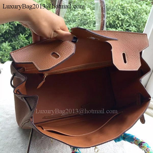 Hermes Birkin 35CM Tote Bag Brown Litchi Leather BK35 Gold Hermes Birkin 35CM Tote Bag Brown Litchi Leather BK35 Gold