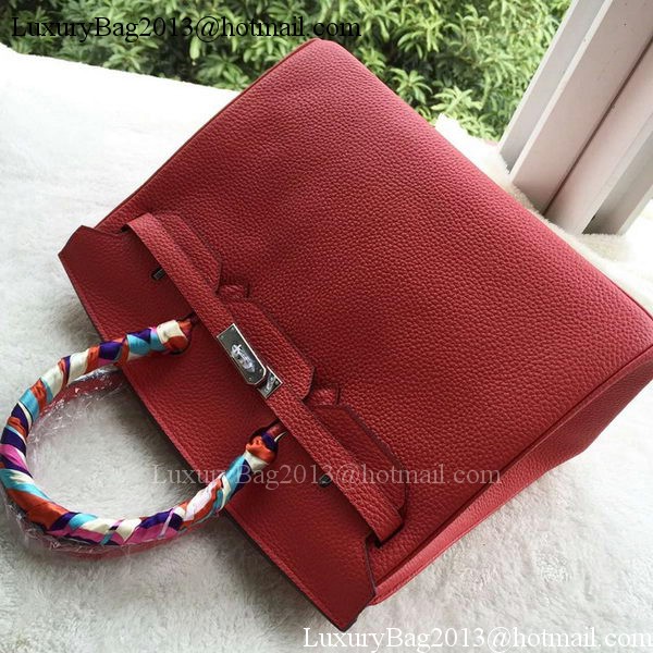 Hermes Birkin 35CM Tote Bag Red Litchi Leather BK35 Silver Hermes Birkin 35CM Tote Bag Red Litchi Leather BK35 Silver