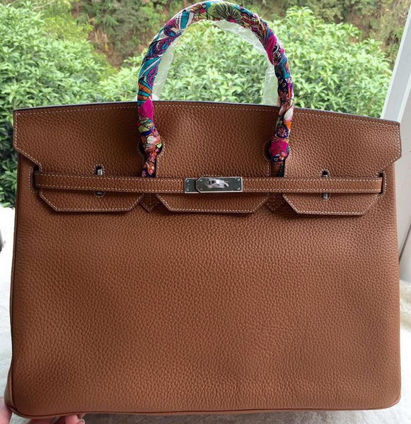 Hermes Birkin 40CM Bag Wheat Litchi Leather BK40 Silver Hermes Birkin 40CM Bag Wheat Litchi Leather BK40 Silver