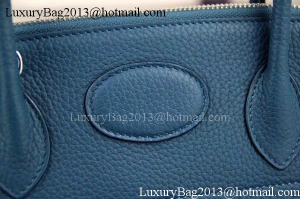 Hermes Bolide 37CM Calfskin Leather Tote Bag B1004 Blue Hermes Bolide 37CM Calfskin Leather Tote Bag B1004 Blue