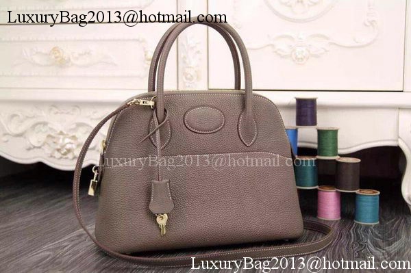 Hermes Bolide 37CM Calfskin Leather Tote Bag B1004 Grey Hermes Bolide 37CM Calfskin Leather Tote Bag B1004 Grey