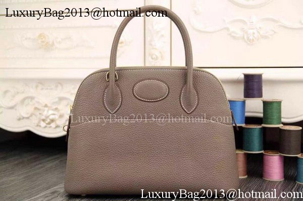 Hermes Bolide 37CM Calfskin Leather Tote Bag B1004 Grey Hermes Bolide 37CM Calfskin Leather Tote Bag B1004 Grey