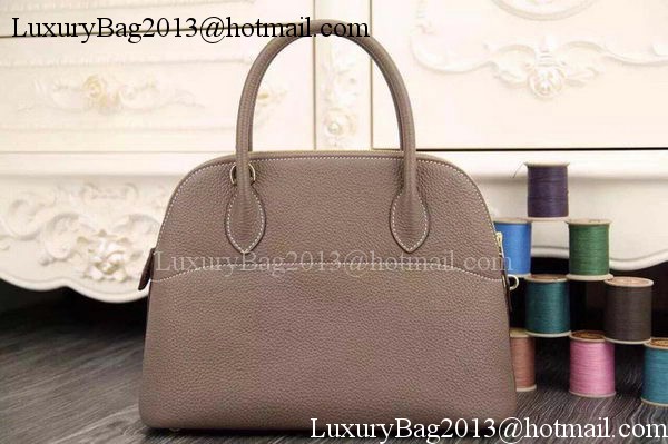 Hermes Bolide 37CM Calfskin Leather Tote Bag B1004 Grey Hermes Bolide 37CM Calfskin Leather Tote Bag B1004 Grey