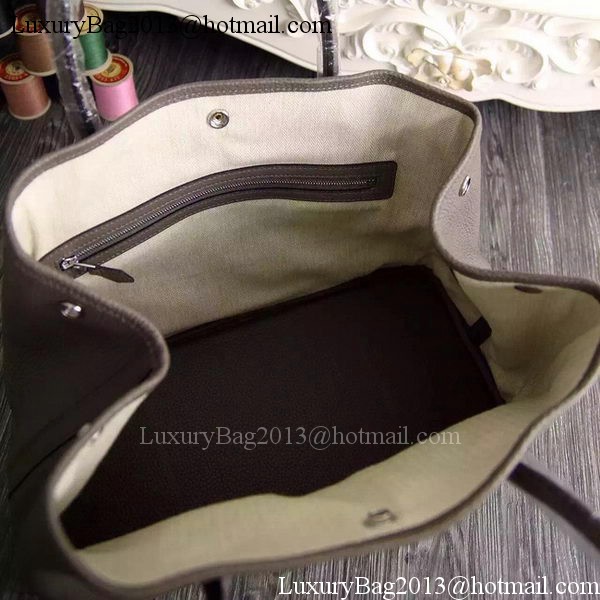 Hermes Garden Party 36cm 30cm Tote Bag Original Leather Dark Grey Hermes Garden Party 36cm 30cm Tote Bag Original Leather Dark Grey