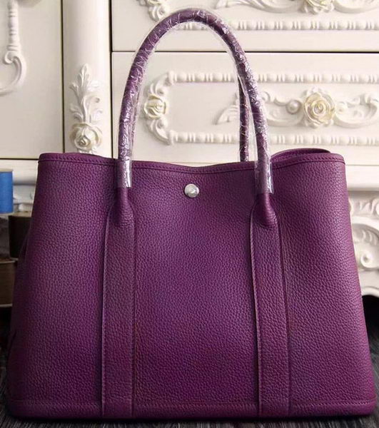 Hermes Garden Party 36cm 30cm Tote Bag Original Leather Purple Hermes Garden Party 36cm 30cm Tote Bag Original Leather Purple