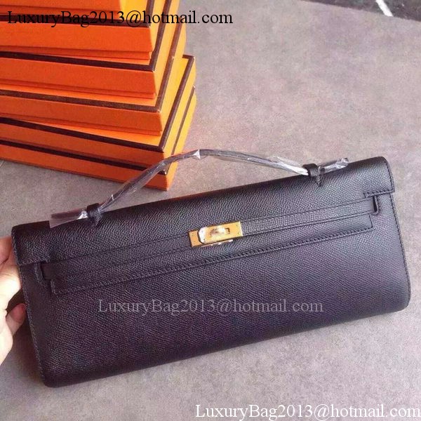 Hermes Kelly 31cm Clutch Epsom Leather KL31 Black Hermes Kelly 31cm Clutch Epsom Leather KL31 Black