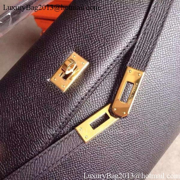 Hermes Kelly 31cm Clutch Epsom Leather KL31 Black Hermes Kelly 31cm Clutch Epsom Leather KL31 Black