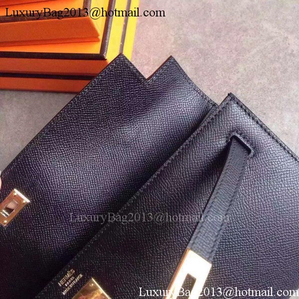 Hermes Kelly 31cm Clutch Epsom Leather KL31 Black Hermes Kelly 31cm Clutch Epsom Leather KL31 Black