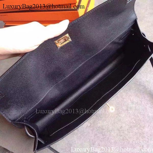 Hermes Kelly 31cm Clutch Epsom Leather KL31 Black Hermes Kelly 31cm Clutch Epsom Leather KL31 Black