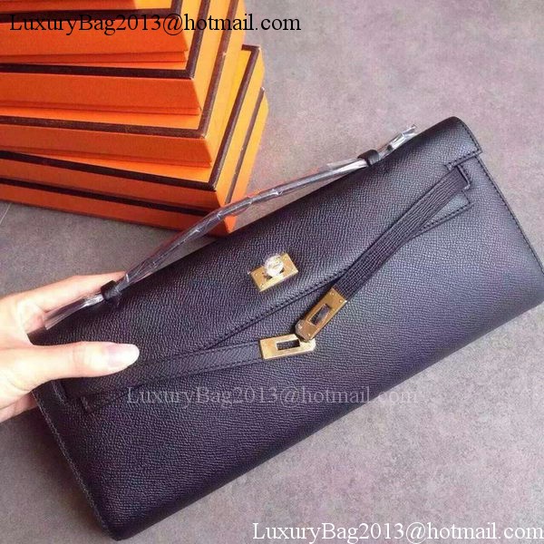 Hermes Kelly 31cm Clutch Epsom Leather KL31 Black Hermes Kelly 31cm Clutch Epsom Leather KL31 Black
